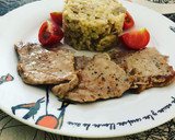 Foto del paso 5 de la receta: Risotto de setas con lomo de dos colores