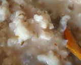 A picture of step 3 of Malabar Kozhi Pidi (rice dumplings in soupy chicken curry).