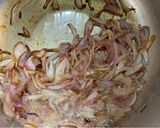 A picture of step 1 of Kareley Gosht.