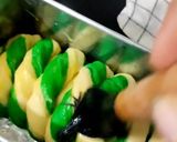 A picture of step 13 of Green & White Swirl Bread.