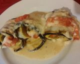 Foto del paso 4 de la receta: Rollitos de Berenjena con zucchinis, tomates y queso, al micro