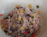 รูปขั้นตอนการทำที่ 3 ของ เต้าหู้ยัดไส้ไก่สับนึ่งซีอิ้ว