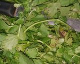 A picture of step 1 of Coriander chutney.