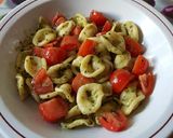 A picture of step 9 of Orecchiette with Basil Pesto and Cherry Tomatoes.