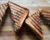 A picture of step 7 of Brown bread Potato stuff peanuts butter grilled sandwich.