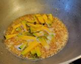A picture of step 2 of Pyaz saag sabji.
