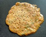 A picture of step 3 of Cheesy Bajra Pancakes.