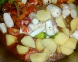 A picture of step 2 of Beaf Alu Arvi Ka Salan.