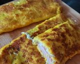 Foto del paso 2 de la receta: Invento rápido! 💯 Panqueques con jamón y queso 😋