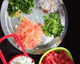 A picture of step 1 of Paneer-Chapati Cone.