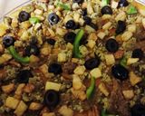 صورة لخطوة 6 من وصفة بيتزا الفلافل بالعجينه الخضراء😋👌