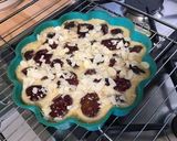 A picture of step 11 of Plum and Almond Clafoutis with Chickpea Flour.