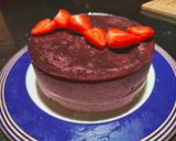 Une image de l'étape 18 de Bavarois aux fraises et coulis de myrtilles.