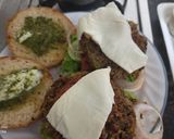 A picture of step 11 of Kala chaana tikki burger.