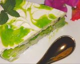 A picture of step 10 of Raw Mango cheese cake...No bake.