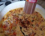 Foto del paso 6 de la receta Nidos de Tagliatelle con verduras jamón y nata