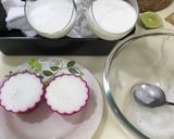 Hình bước làm 3 của món Coconut Panna cotta with strawberry sauce