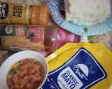 A picture of step 6 of Peri Patakha Chicken Sandwich Cake.