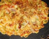 A picture of step 3 of Veg uttapam.