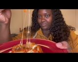 A picture of step 9 of 3-cheese baked Ziti pasta.