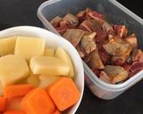 Hình bước làm 1 của món Curry (Cà ri bò kiểu Nhật)