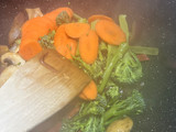 Wok de verduras con arroz