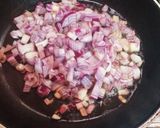 A picture of step 1 of Shakshuka with Eggs and Cheese.