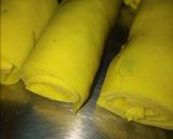 A picture of step 2 of Khandvi.