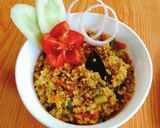 A picture of step 3 of पंचरत्न खिचडी (daliya khichdi recipe in Marathi).