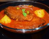 A picture of step 14 of Traditional Bengali Chital Fish Kalia Clown Knife fish gravy.