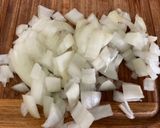 Une image de l'étape 8 de Gambas sauvages au poivron, céleri, coriandre et citron vert.