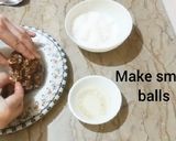 A picture of step 2 of Khajoor Balls/ Date Balls.
