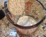 A picture of step 1 of Oatmeal Skillet Cakes with Peanut Butter and Jelly.