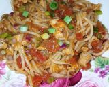 A picture of step 11 of Chicken Onion Spaghetti.