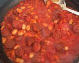A picture of step 5 of Chorizo Beans on Toast.
