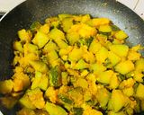 A picture of step 5 of Kaddu/Pumpkin Sabji with Paratha 😋😋.