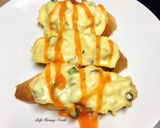 Hình bước làm 3 của món Bánh Mì Nướng Nấm Phô Mai