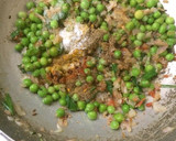 A picture of step 2 of Cabbage with green peas.
