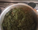 A picture of step 4 of پالک گوشت.