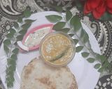 A picture of step 4 of Appam Kerala style with Coconut Chutney.