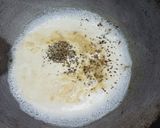 A picture of step 3 of Mushroom Stroganoff with hurb rice.