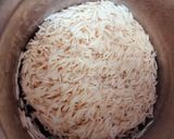 A picture of step 2 of Jackfruit Biryani with Burani raita.