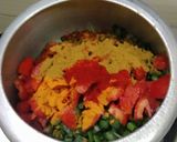 A picture of step 4 of Hare pyaz.