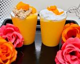 A picture of step 4 of Mango Frappe 🥭🥭.