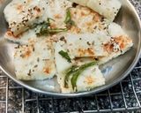 A picture of step 4 of Samolina (Suji) Dhokla.