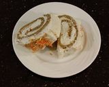 A picture of step 28 of Carrot Cake Roll with Whipped Cinnamon Cream Cheese Filling and Frosting.