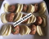 A picture of step 2 of Baked Meatballs and Potatoes In Tomato Sauce:.