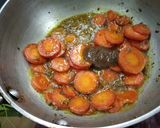 A picture of step 4 of Khatta meetha gajar.