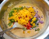 A picture of step 2 of Vegetable egg pakoda.
