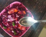 A picture of step 2 of Beet kachumber salad.